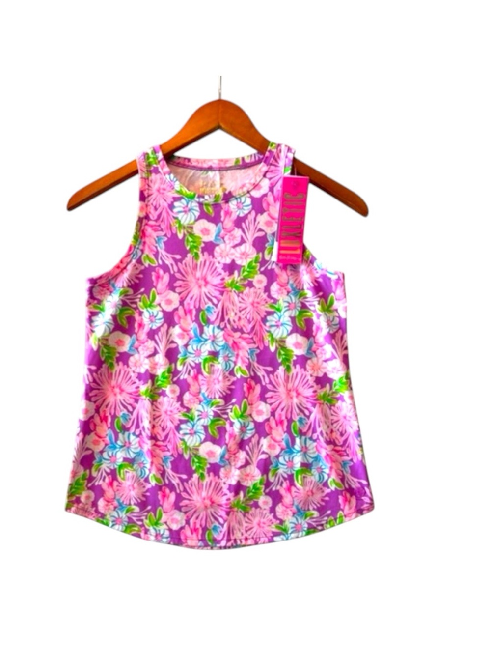 NWT Lilly Pulitzer Luxletic Westley UPF 50+ Floral Tank XXS MSRP $74